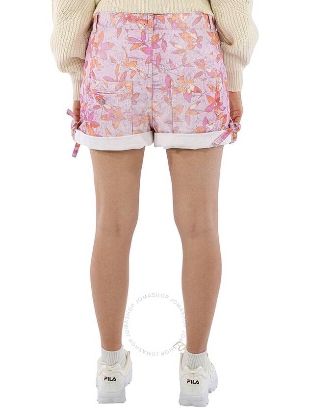 Isabel Marant Ladies Floral Print Naesqui Cotton Denim Shorts, Brand Size 40 (US Size 6) - ISABEL MARANT - BALAAN 3