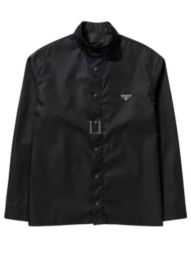 Triangle Logo Re-Nylon Long Sleeve Shirt Black - PRADA - BALAAN 2