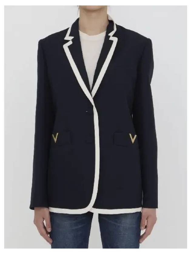 V logo single jacket 270143 - VALENTINO - BALAAN 1