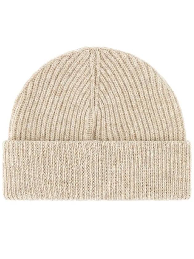 Women's Logo Wool Beanie Sand Beige - GANNI - BALAAN 4