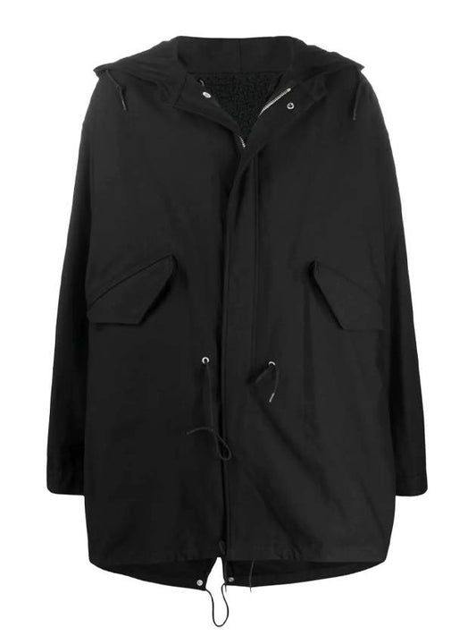 back printing parka jacket black - RAF SIMONS - BALAAN 1