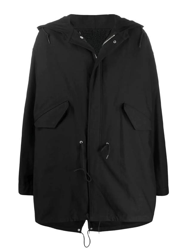 back printing parka jacket black - RAF SIMONS - BALAAN.