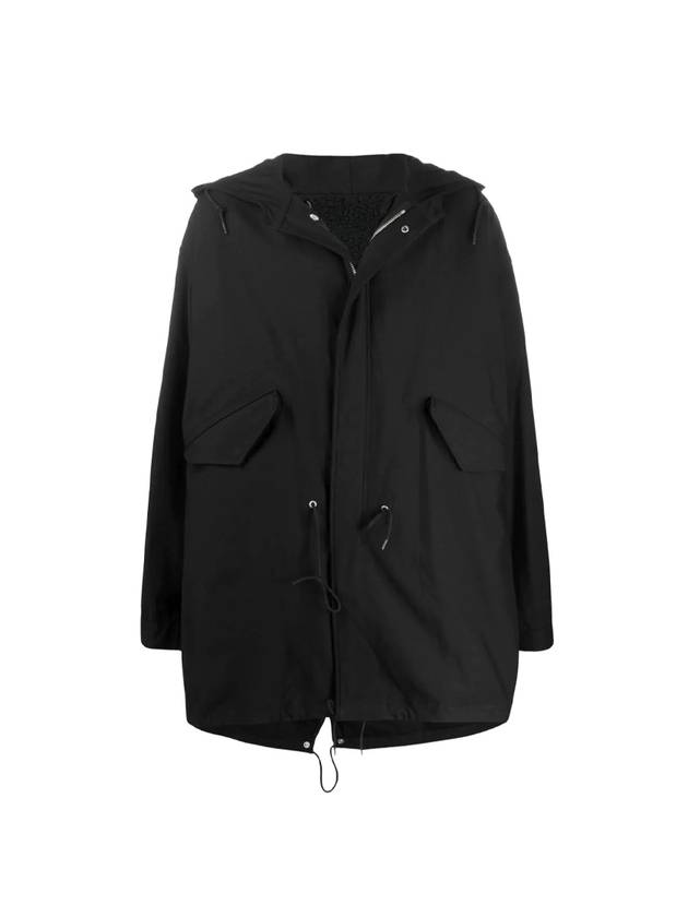 Back Printing Hooded Parka Jacket Black - RAF SIMONS - BALAAN 1