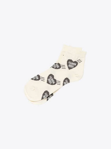 Heart Short Socks Gray HM28GD063 - HUMAN MADE - BALAAN 1