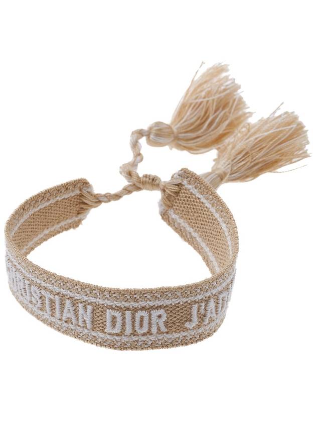 Embroidered Logo Bracelet Set Beige - DIOR - BALAAN 3