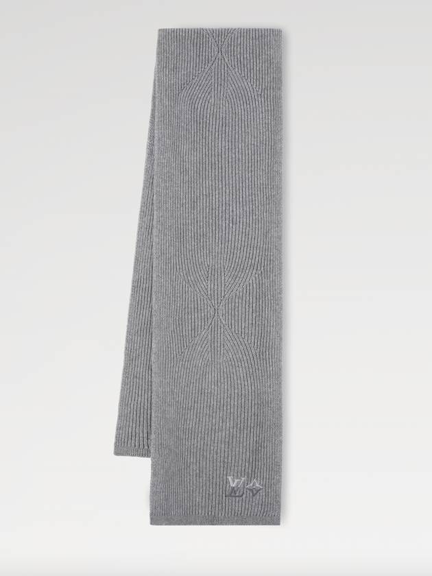 Scarf LV Dual Knit Muffler Light Gray M79388 - LOUIS VUITTON - BALAAN 3