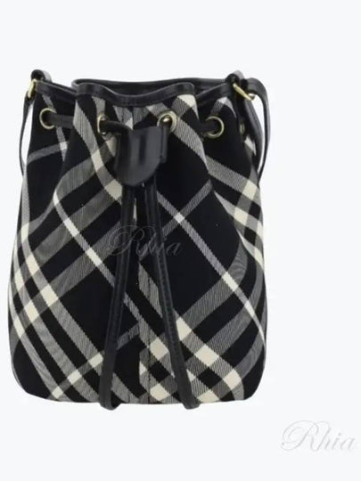 Check Mini Bucket Bag Black Black - BURBERRY - BALAAN 2