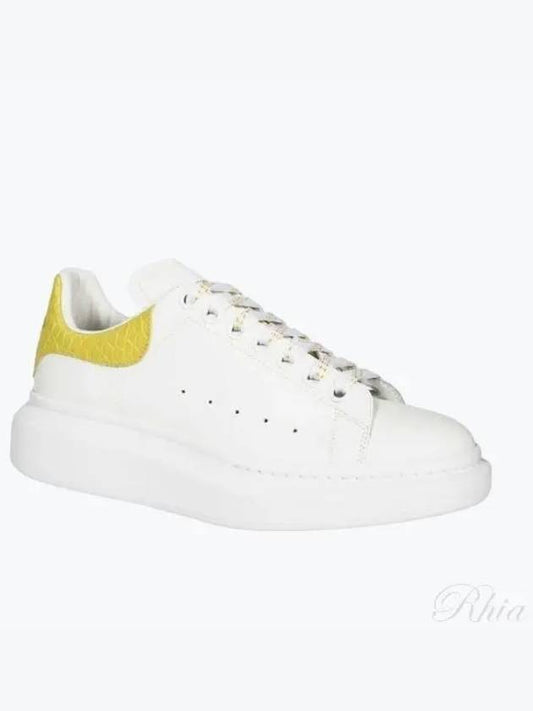 Yellow Tab Leather Oversole Low Top Sneakers White - ALEXANDER MCQUEEN - BALAAN 2