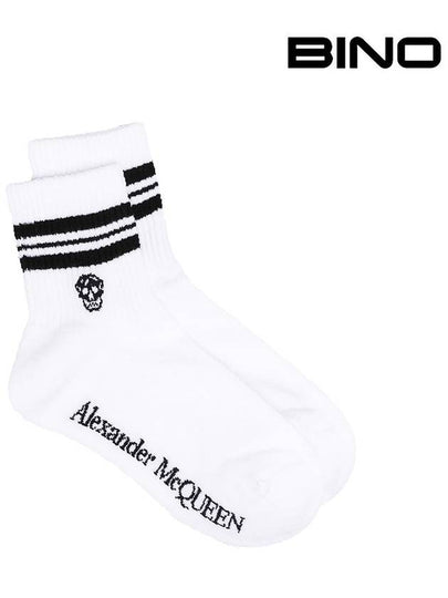 Skull Logo Socks White - ALEXANDER MCQUEEN - BALAAN 2