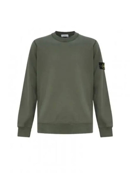 Compass Patch Cotton Sweatshirt Musk Green - STONE ISLAND - BALAAN 2