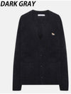 Baby Fox Patch Cosy Cardigan Dark Grey - MAISON KITSUNE - BALAAN 2