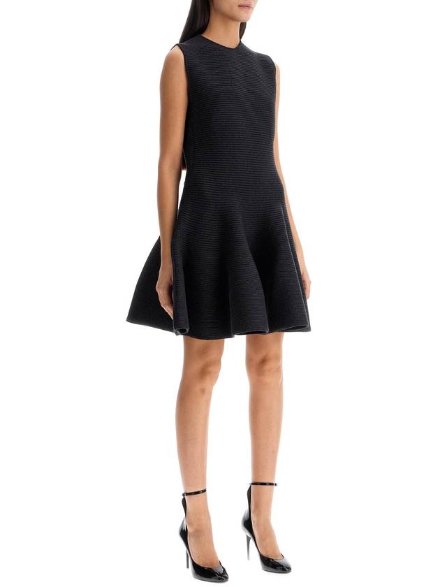 "ribbed knit skater dress with - ALAIA - BALAAN 2