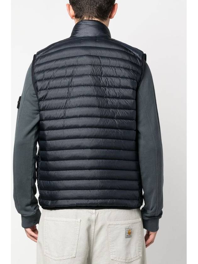 Men's Logo Patch Puffer Vest Navy - STONE ISLAND - BALAAN 5