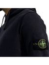 Wappen Patch Cotton Fleece Hoodie Black - STONE ISLAND - BALAAN 8