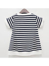 Kids Logo Embroidered Striped Short Sleeve T Shirt 8Y 10Y Blue White 8C00009 89AGB F07 - MONCLER - BALAAN 3