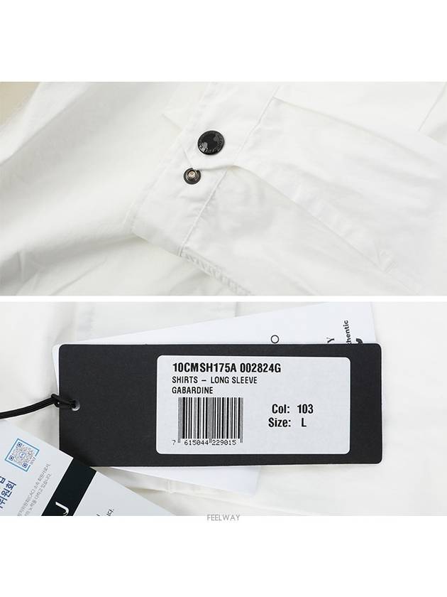 Lens Wappen Shirt Anorak White - CP COMPANY - BALAAN.