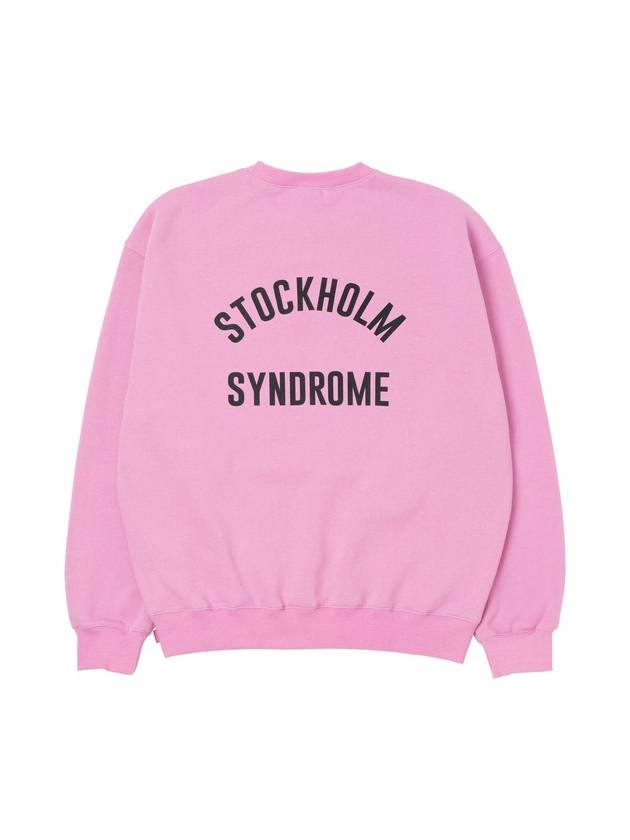 Men's Logo Print Sweatshirt Pink - STOCKHOLM SYNDROME - BALAAN 2