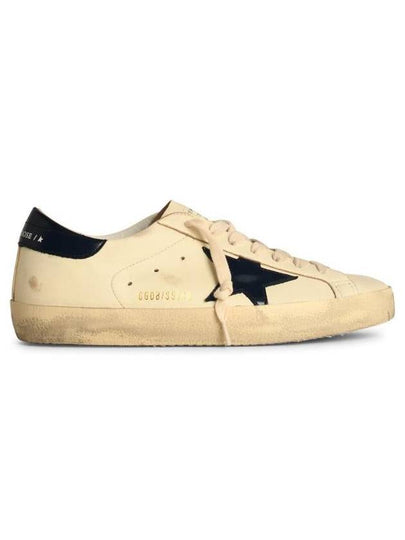 Superstar Beige Night Blue Heel Tab Sneakers - GOLDEN GOOSE - BALAAN 2