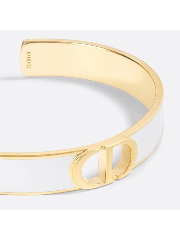 30 Montaine Slim Bangle Bracelet Gold White - DIOR - BALAAN 4