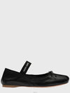 Women's Logo Leather Ballerinas Black - MIU MIU - BALAAN 5