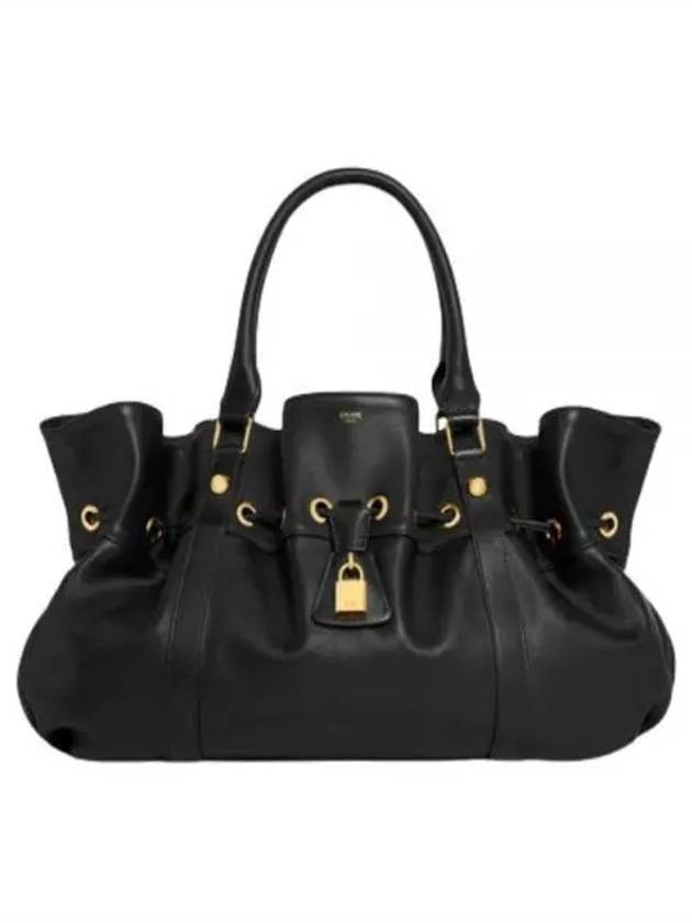 Medium Abbey Supple Calfskin Tote Bag Black - CELINE - BALAAN 1