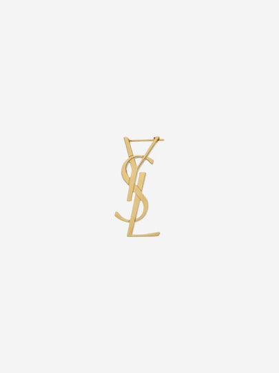 YSL Cassandre Single Metal Earrings Gold - SAINT LAURENT - BALAAN 2