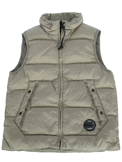 Kids U16 M.T.T.N. Detachable Hooded Down Vest Silver Sage - CP COMPANY - BALAAN 2