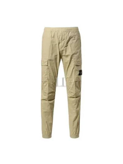 Stretch Cotton Tela Paracadute Cargo Straight Pants Pistachio - STONE ISLAND - BALAAN 2