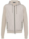 Cotton Hooded Jacket Light Beige - HERNO - BALAAN 1