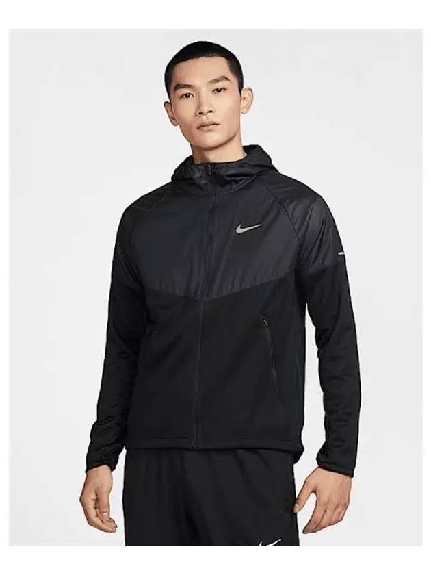 Logo Hooded Jacket Black - NIKE - BALAAN 2