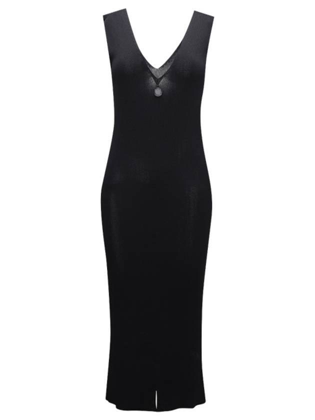 Women's Sleeveless Midi Dress Black - MONCLER - BALAAN 2