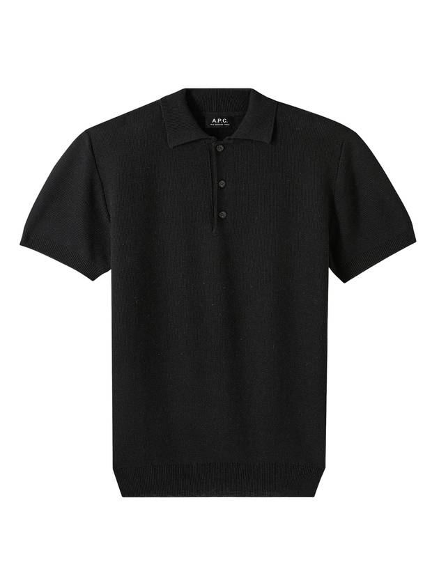 Men's Fred Polo Shirt Black - A.P.C. - BALAAN 1