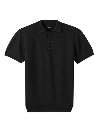 Men's Fred Polo Shirt Black - A.P.C. - BALAAN 1