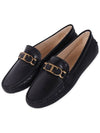 Women's Gommino Leather Driving Shoes Black - TOD'S - BALAAN.