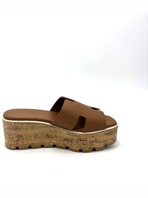 Eze 30 Calfskin Sandals Naturel Brown - HERMES - BALAAN 7