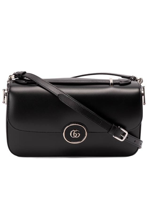 Petite GG Leather Small Shoulder Bag Black - GUCCI - BALAAN 1