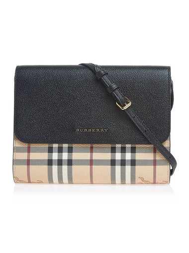 Small Loxley Check Crossbody Bag Black - BURBERRY - BALAAN 1