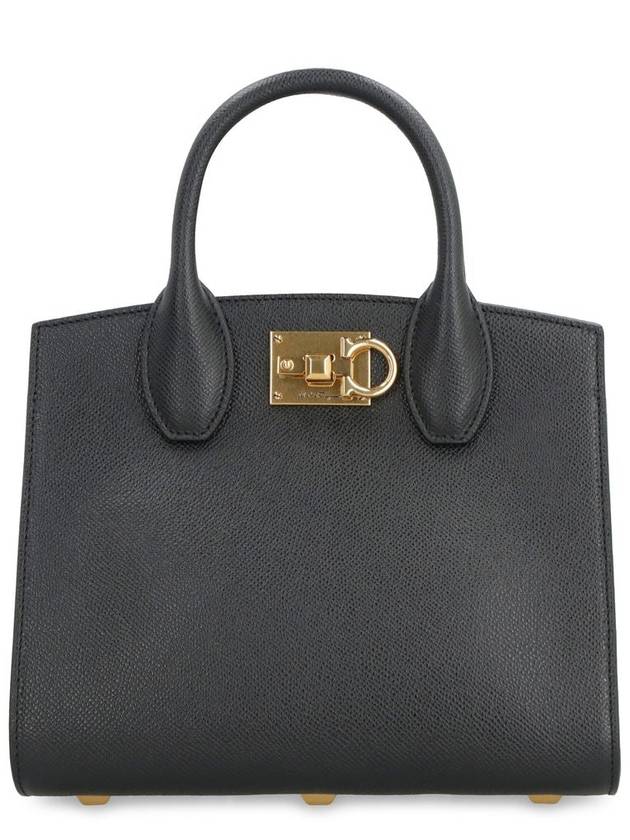 Gancini Studio Box Tote Bag Black Bonbon - SALVATORE FERRAGAMO - BALAAN 2