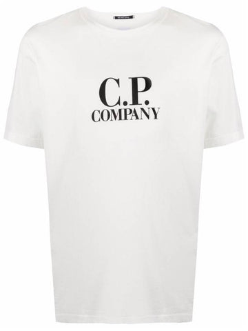 logo printing short sleeve t-shirt white - CP COMPANY - BALAAN.