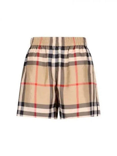 Check Print Shorts Beige - BURBERRY - BALAAN 2