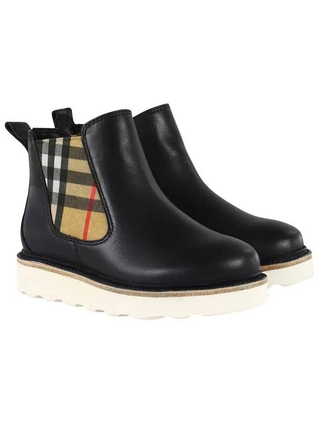 Kids Hayden Check Ankle Boots Black 4078604 - BURBERRY - BALAAN 4