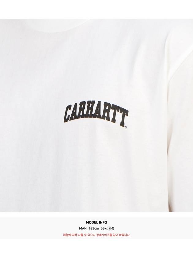 University Script Short Sleeve T-Shirt White - CARHARTT WIP - BALAAN 7