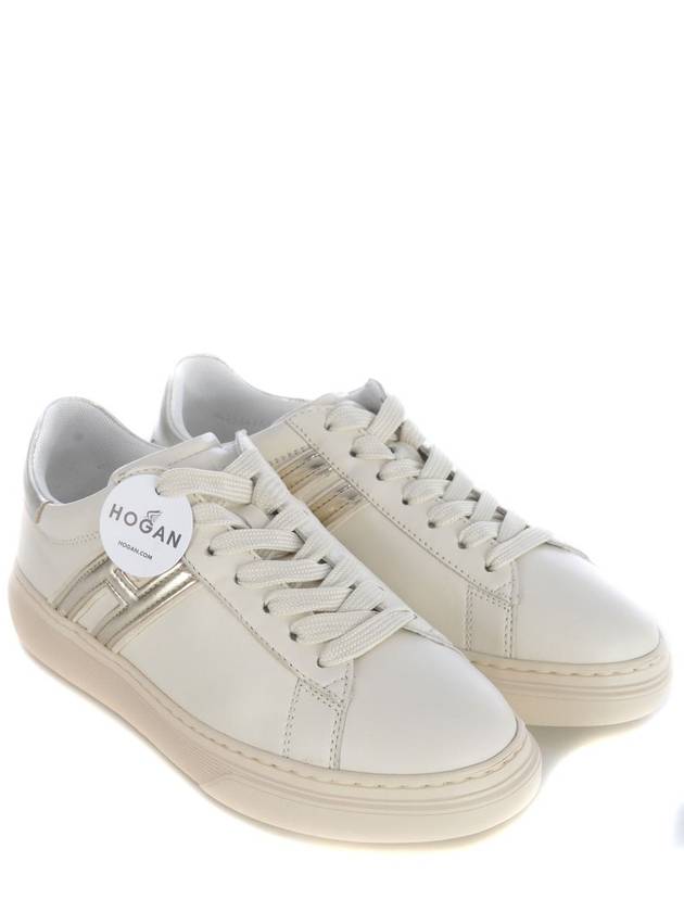 H365 H logo gold low-top sneakers ivory - HOGAN - BALAAN 3