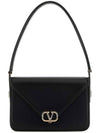 Leather Shoulder Bag Black - VALENTINO - BALAAN 1