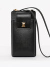 Vara Bow Calfskin Phone Case Black - SALVATORE FERRAGAMO - BALAAN 3