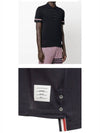 Lightweight Cotton Short Sleeve Polo Shirt Navy - THOM BROWNE - BALAAN 6