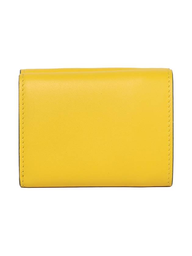 Logo Leather Half Wallet Yellow - FENDI - BALAAN 3