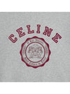 Gray Melange Burgundy Blason Loose Sweatshirt RY030670Q 09BA - CELINE - BALAAN 4