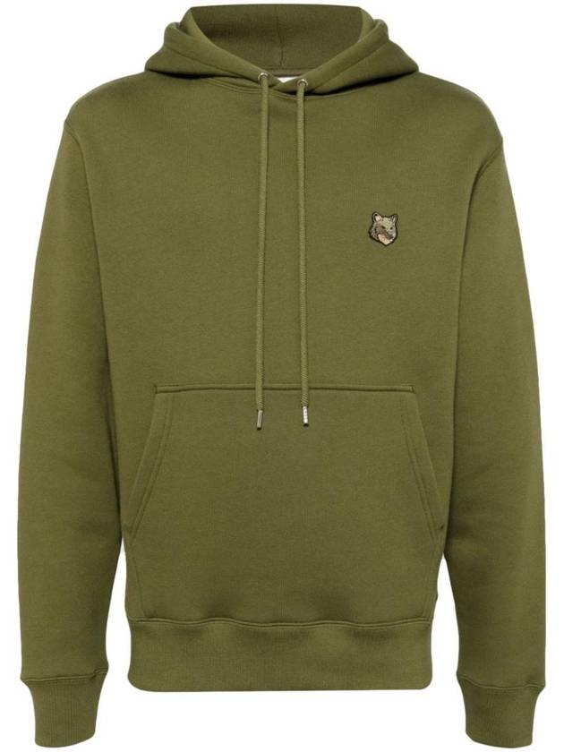 Bold Fox Head Patch Comfort Hoodie Green - MAISON KITSUNE - BALAAN 1