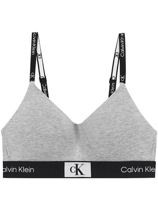 Women's CK Logo Bra Gray - CALVIN KLEIN - BALAAN 1